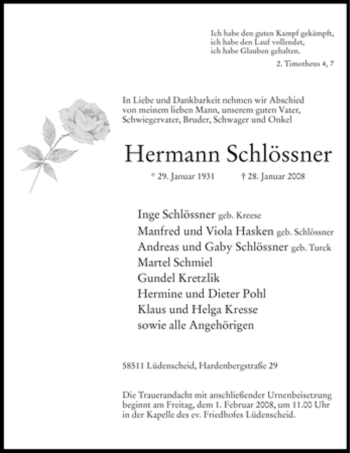 Todesanzeige von Gisela Eisenburger von WESTFÄLISCHER ANZEIGER