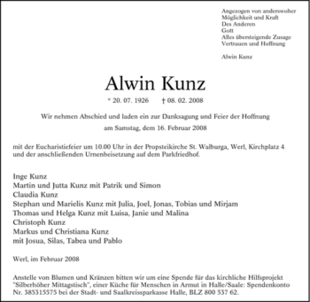 Todesanzeige von Charlotte Korth von WESTFÄLISCHER ANZEIGER