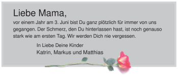 Todesanzeige von Camilla Kimm von WESTFÄLISCHER ANZEIGER
