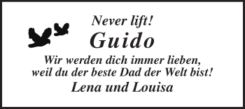 Todesanzeige von Guido  von MZV