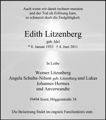 Todesanzeige von Günther Schmalisch von WESTFÄLISCHER ANZEIGER