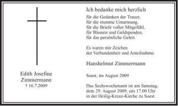 Todesanzeige von Luise Gauseweg von WESTFÄLISCHER ANZEIGER