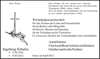 Todesanzeige von Leonie Rafffenberg von WESTFÄLISCHER ANZEIGER