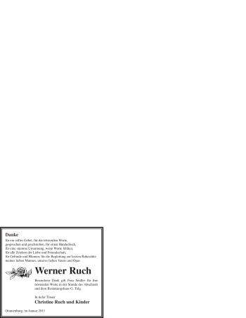 Todesanzeige von Werner Ruch von WESTFÄLISCHER ANZEIGER