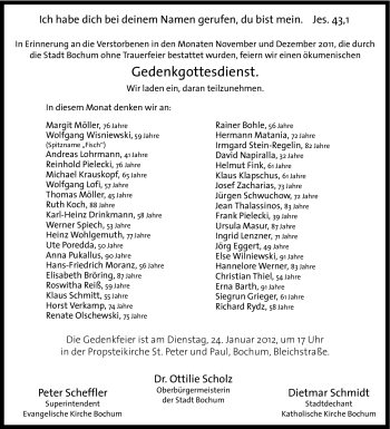 Todesanzeige von Hannelore Werner von WESTFÄLISCHER ANZEIGER