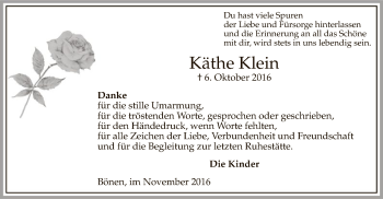 Todesanzeige von Käthe Klein von MZV