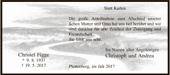 Todesanzeige von Christel Figge von MZV