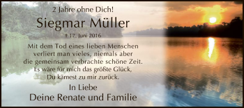 Todesanzeige von Siegmar Müller von MZV