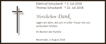 Todesanzeige von Edeltrud und Thomas Schuckardt von MZV