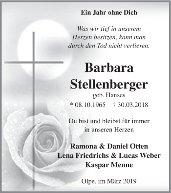 Todesanzeige von Barbara Stellenberger von HSK