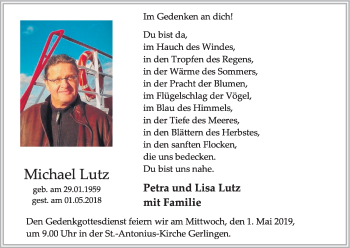 Todesanzeige von Michael Lutz von HSK
