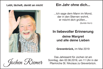 Todesanzeige von Jochen Riemer von HSK