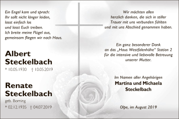 Todesanzeige von Albert und Renate Steckelbach von MZV
