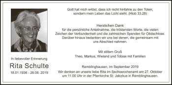 Todesanzeige von Emilie Kaas von MZV
