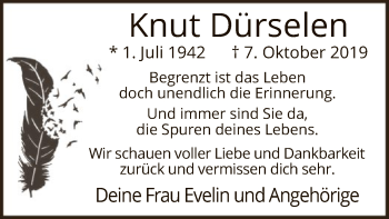 Todesanzeige von Knut Dürselen von WA