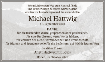 Todesanzeige von Michael Hattwig von WA