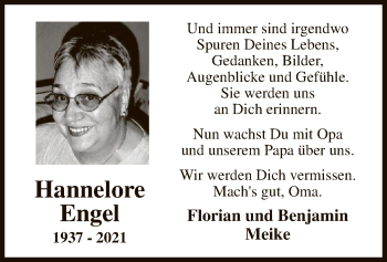 Todesanzeige von Hannelore Engel von WA