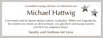 Todesanzeige von Michael Hattwig von WA