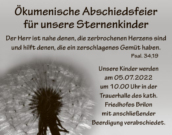 Todesanzeige von In Gedenken  von WA