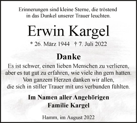 Todesanzeige von Klaus Weiner von WA
