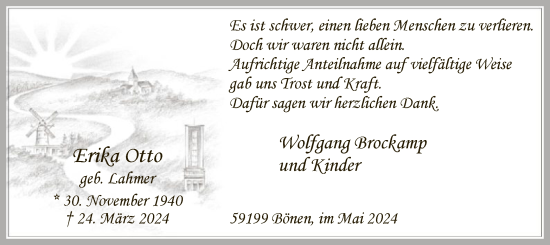 Todesanzeige von Erika Otto von WA