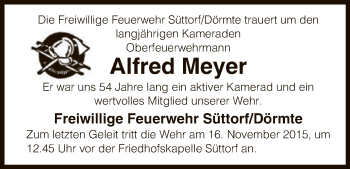 Todesanzeige von Alfred Meyer von Uelzen