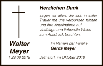 Todesanzeige von Walter Meyer von Uelzen