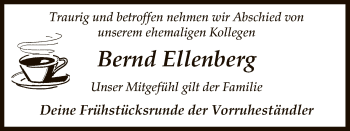 Todesanzeige von Bernd Ellenberg von Uelzen