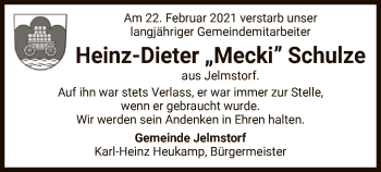 Todesanzeige von Heinz-Dieter  Schulze von UEL