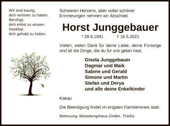 Todesanzeige von Horst Junggebauer von UEL